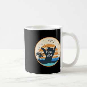 Caneca De Café Pura Vida Costa Rica Sinal Shaka Surfando Gif de S