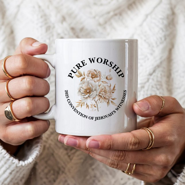 Caneca De Café Pure Worship 2025 Convention JW Gift Ideas (Criador carregado)
