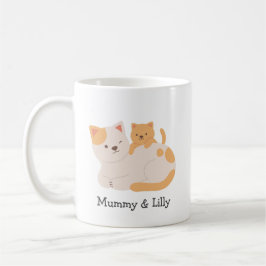 Caneca De Café Purfect Love - Custom Mama Cat & Kitten
