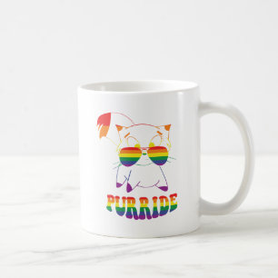 Caneca De Café Purgar   Gato de Gay   Lésbica   Arco-íris