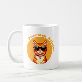Caneca De Café Purlock Holmes Cat Coffee Mug