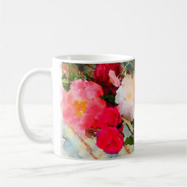 Caneca De Café Puro Rosa Romance