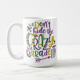 CANECA DE CAFÉ PURPEN GREEN DOURADO GLITTER OLHA MARDI GRAS
