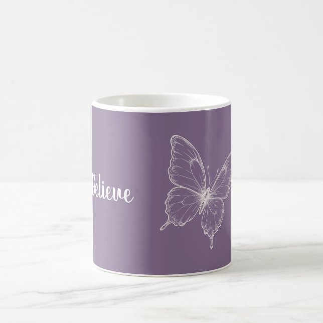 Caneca De Café Purple Believe Butterfly (Centro)