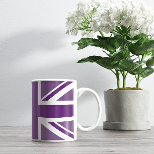 Caneca De Café Purple British Flag Union Jack Souvenir