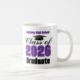 Caneca De Café Purple Class of 2026 Graduation Keepsake