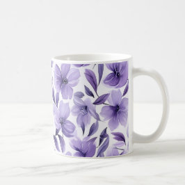 Caneca De Café Purple Floral