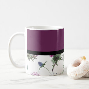 Caneca De Café Purple Floral