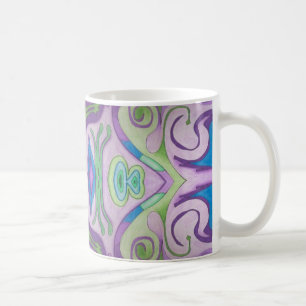 Caneca De Café Purple Green Fantasy Mug