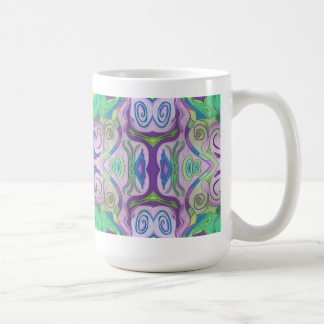 Caneca De Café Purple Green Fantasy Mug (Direita)