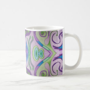 Caneca De Café Purple Green Fantasy Mug