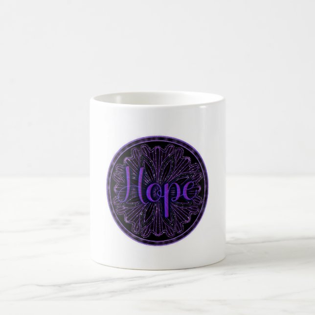 Caneca De Café Purple Hope Mandala (Centro)