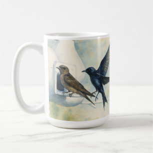 Caneca De Café Purple Martin Landlord Nature Swallow Bird Gourds