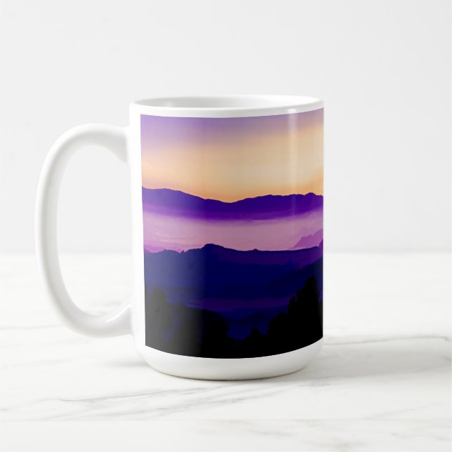 Caneca De Café Purple Mountain Majestade 11 oz ou 15 oz mug (Esquerda)