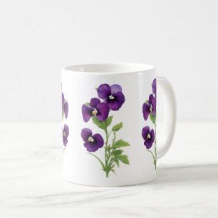 Caneca De Café Purple Pansy