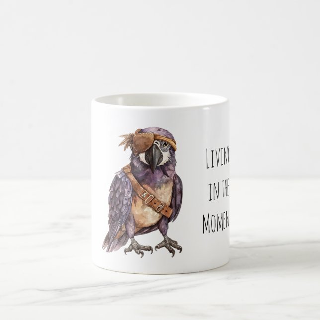 Caneca De Café Purple Parrot Eye Patch (Centro)