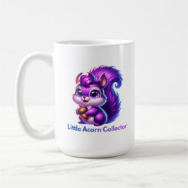 Caneca De Café Purple Squirrel with Acorn