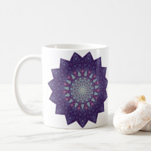 Caneca De Café Purple Star Mandala