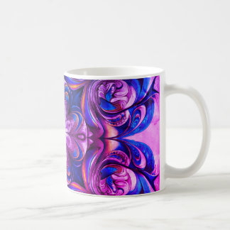 Caneca De Café Purple Swirl Abstract Art Coffee Mug – Modern Flui