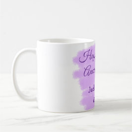 Caneca De Café Púrpura aquarela esplaquecer o 10º aniversário mod