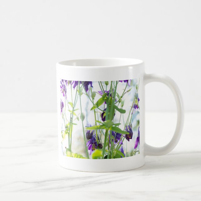 Caneca De Café Púrpura Columbina Floral Mug (Direita)