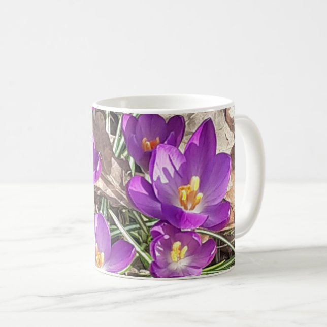 Caneca De Café Púrpura Crocus Mug (Frente Esquerda)