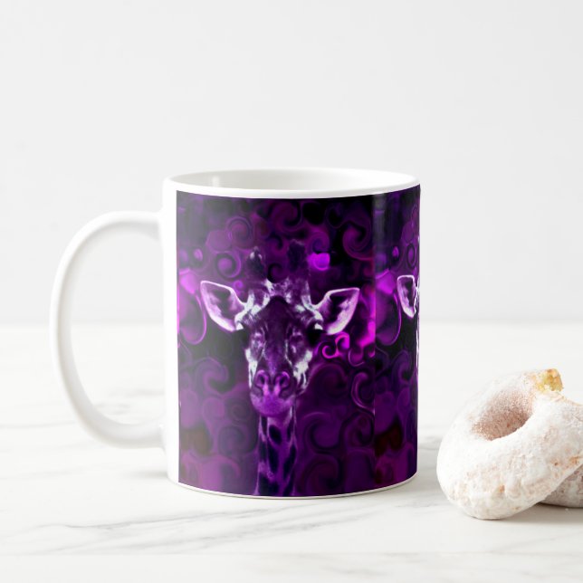 Caneca De Café Púrpura de Fechamento (Com Donut)