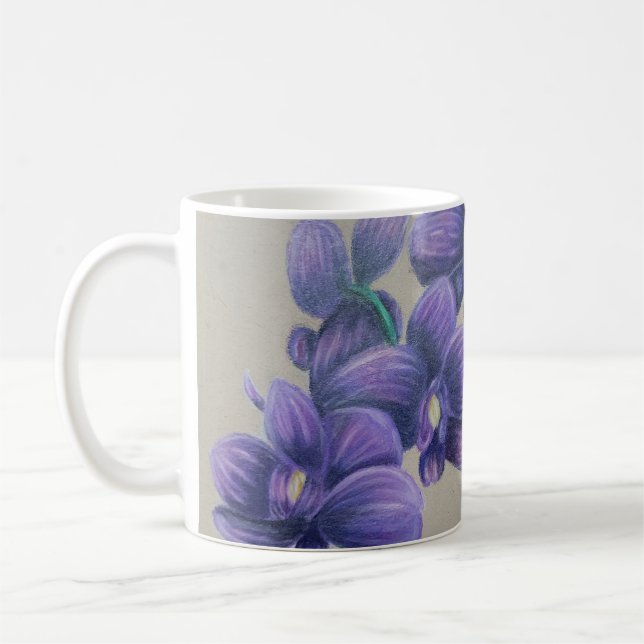Caneca De Café Púrpura de orquídea (Esquerda)