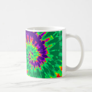 Caneca De Café Púrpura e verde Tie Dye