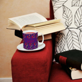 Caneca De Café Púrpura flores silvestres, papoila cãozinha