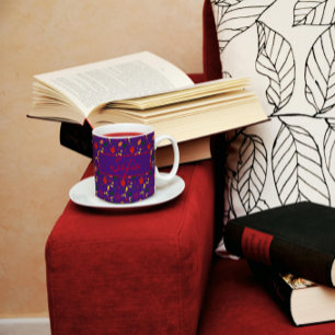 Caneca De Café Púrpura flores silvestres, papoila cãozinha