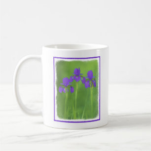 Caneca De Café Púrpura Iris - Arte Flor Original
