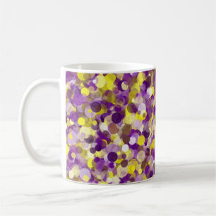 Caneca De Café Púrpura, ponto amarelo, 11oz Mug