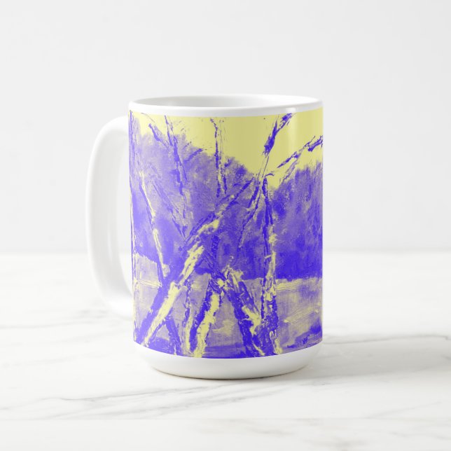 Caneca De Café Púrpura Terras Amarelas (Frente Esquerda)