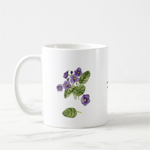 Caneca De Café Púrpura violeta cor d'água