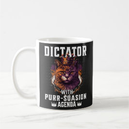 Caneca De Café Pursursion Agenda Funny Bossy Cat