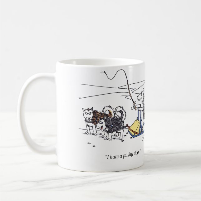 Caneca De Café Pushy Dog (Esquerda)