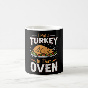 Caneca De Café Put Turkey In Oven Thanksgiving Day Family Mother