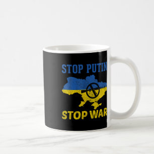 Caneca De Café Putin Para Parar A Guerra Na Ucrânia Free Ukrain