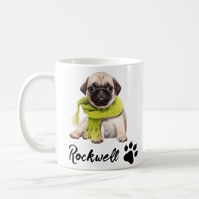 Caneca De Café Pw Imprime Foto Personalizada Pet de Quadro (Esquerda)