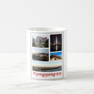 Caneca De Café Pyongyang - Coreia do Norte - Mosaico -