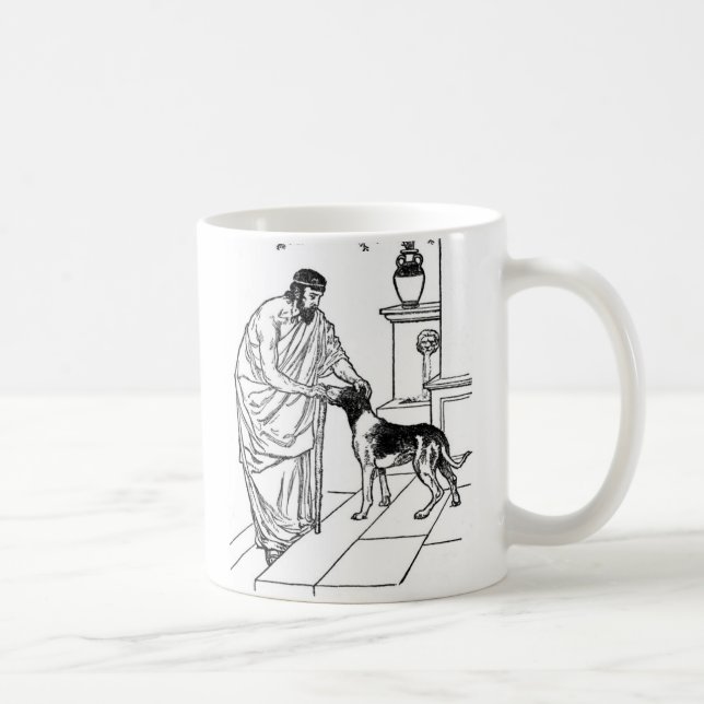 Caneca De Café Pythagoras com cão (Direita)