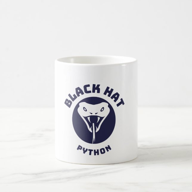 Caneca De Café Python Black Hat - Cybersecurity Mug (Centro)