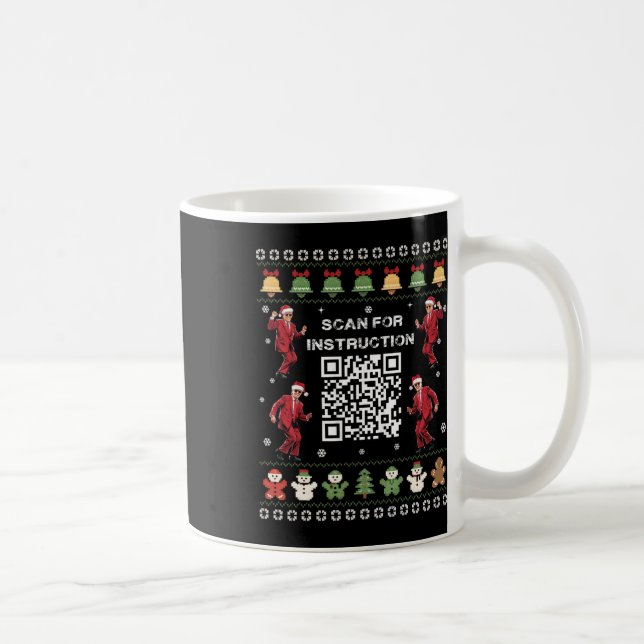 Caneca De Café Qr Trump Dance Code President Scan For Instruction (Direita)