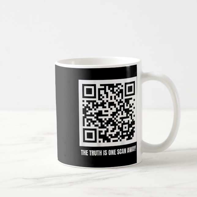 Caneca De Café Qr Trump Dancing Code Merch Uni-adulto, Preto, (Direita)