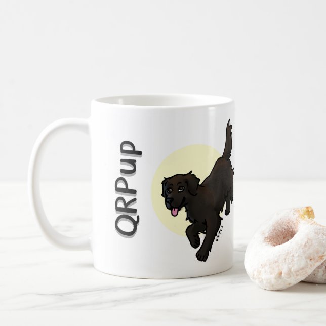 Caneca De Café QRPup Cup - Chocolate (Com Donut)