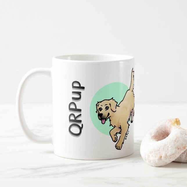 Caneca De Café QRPup Cup - Golden  (Com Donut)