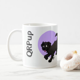 Caneca De Café QRPup Cup - Terrier Preto