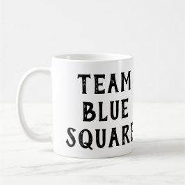 Caneca De Café Quadrado Azul de Equipe
