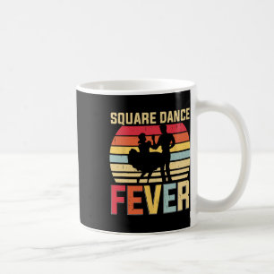 Caneca De Café Quadrado de Música country da Dança Febre de Queda